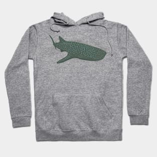 Whale Shark Swimming Front WPA Art Hoodie